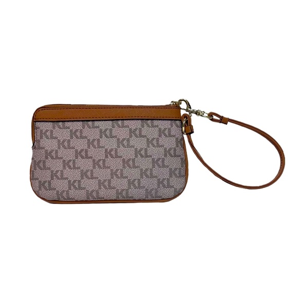 NWT Karl Lagerfeld Almond/Taupe Wristlet / Clutch / Bag - Picture 4 of 15